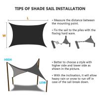 Sail De Sombrilla Impermeable Rectangular Beige 95% Protección UV Para Exterior Patio Jardín Piscina Tela De Pantalla Para Terraza - details 10