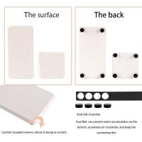 4PCS Almohadilla De Secado De Piedra Para Baño Y Cocina Plataforma De Secado Rápido De Diatomeas Tazón De Jabón De Piedra Tazón De Encimera - details 1