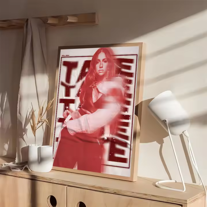 Pegatinas De Pared Tate Mcrae Vintage Artwork Estilo Retro Y Nostálgico Impresión Digital HD Papel Adhesivo Impermeable Decoración Para Hogar Y Oficina - 1