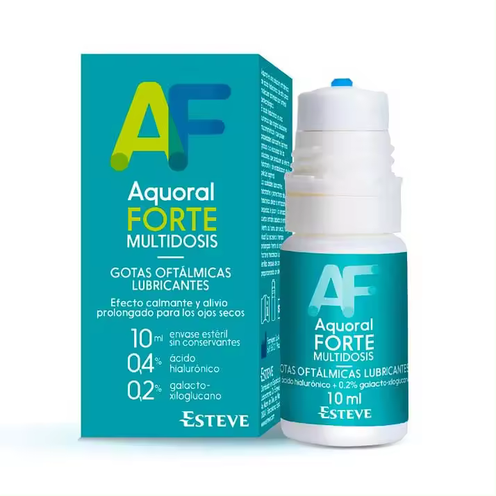 Aquoral Forte Multidosis 10 Ml - Gotas Oftálmicas para Alivio Inmediato y Hidratación Ocular - 1