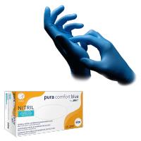 Guantes de Nitrilo desechables, color Azul, sin polvo, (MARCA:Pura Comfort) - details 0