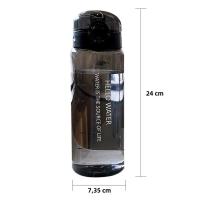 Botella De Agua Transparente Para Deporte 780ml Portátil Para Gimnasio Y Viajes a Prueba De Fugas Con Tapa Estilo Moderno En Colores Rosa Azul Negro Y Blanco - details 4