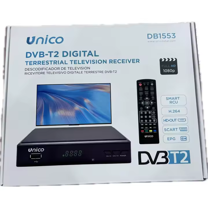 Akai Decodificador SINTONIZADOR RECEPTOR  DVB-T2/S2 H.265 ZAP-S21026510K SOPORTA Dolby Sound PUERTO USB X1 PUERTO HDMI X1 PUERTO LAN X1 PUERTO EUROCONECTOR X1 - 1