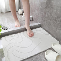 Alfombra De Baño Kieselguhr Antideslizante Alfombrilla De Ducha Absorbente Y Secado Rápido Tamaño 60x39cm Para Adultos - details 10
