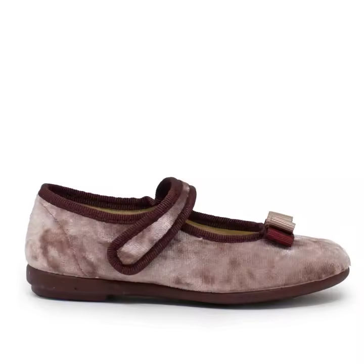 VULLADI 6422-366 Zapatos vestir niña 33386 24I MERCEDES VELCRO TERCIOPELO MAQUILLAJE - 1