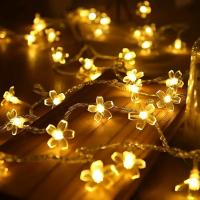 Luces De LED En Forma De Flor De Cerezo 1pc Decoración De Jardín Y Interior Luces Faeiritas Para Mujer Enamorada De Hogar Y Jardín - details 5