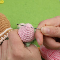 Kit De Instrucción Para Tejer Con Flores De Crochet KRABALL Para Principiantes Incluye Hilo Agujas Y Gancho Fácil De Usar Conjunto De Accesorios Para Manualidades DIY - details 7
