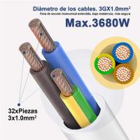 Regleta Alargador con 2 3 4 5 y 6 Enchufes e Interruptor, Cable 1.5M 3M Y 5M para el hogar, Oficina y Viajes, 16A, 250V, 3680W, Blanco - details 3