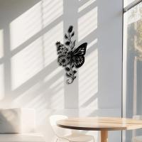 Arte De Mariposa De Hierro Para Pared Grande Decoración Exterior Para Porche Decoración Colgante Para Sala De Estar Y Hogar Moderna - details 5