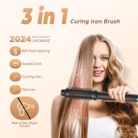 Pelo rizado pelo recto peine Pelo rizador Hierro Aire Caliente peine Bangs cabeza interior peine estilo de pelo rizado de recto Doble - details 7