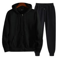 Conjunto De Ropa Deportiva Casual Para Hombres 2024 Con Sudadera De Cierre Y Pantalones Estilo Fitness Elasticidad Alta Prenda Interior Sólida De Primavera Otoño - details 4