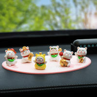 6pcs Estatua De Gato Chino Mini Decoración De Escritorio Para Dormitorio Y Sala De Estar Adorno De Hogar Material PVC - details 14