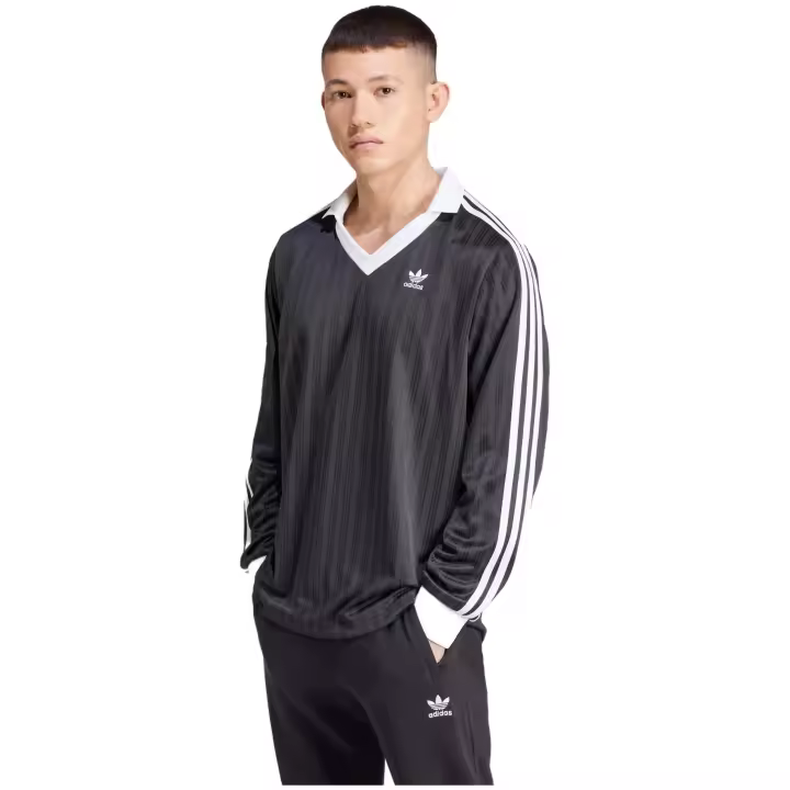 Camiseta de Manga Larga Adidas Adicolor Piqué Football para hombre en color negro - 1