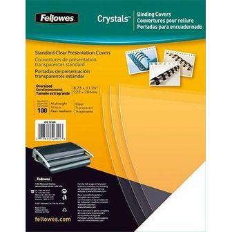 Fellowes Cristal - Portadas para Encuadernar de Pvc Transparente, A4, 100 Unidades