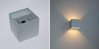 Lámpara De Pared Exterior Impermeable Moderna En Aluminio Negro Blanco Gris Iluminación De Porche Courtyard Fijación En La Pared - details 2