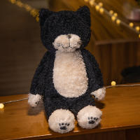 Muñeco De Peluche Gato Para Té En Colores Negro Gris Marrón Y Blanco Suave Regalo Perfecto Para San Valentín Cumpleaños - details 5