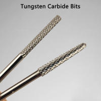 Broca De Uñas Larga Tapered 18mm Carburo De Tungsteno Cabeza De Molienda Rotatoria Para Manicura Accesorios De Taladro - details 0