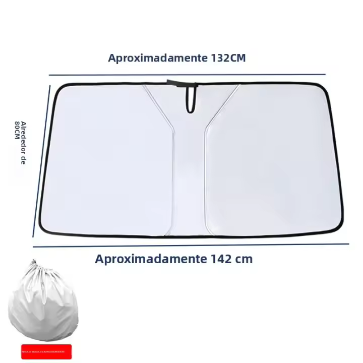 Cubierta De Parabrisas Antirreflejo Para Coche Con Sombrilla Protector Solar Plegable Accesorios De Estilo Resistente Al Agua - 1