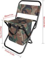 Silla plegable de camping con bolsa térmica, silla de pesca ligera, asiento plegable compacto con respaldo y asa para camping, pesca, caza, senderismo, dibujo al aire libre – Camuflaje,M2 Tec - details 1