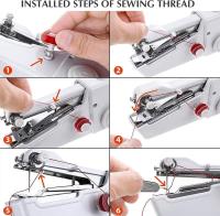 Mini Maquina de Coser, Mini Máquina de Coser Eléctrica, Maquina de Coser Portatil, Fácil de Usar, Puntada Rápida, Adecuada Para Ropa, Cortinas, Bricolaje, Viajes en Familia - details 2