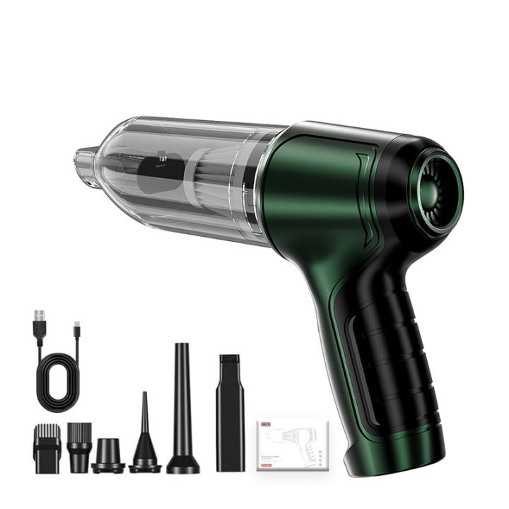 Aspirador de Mano Sin Cable para Coche Potente - Soplador Aire para PC y Polvo - Mini Aspiradora Portátil Coche Recargable 12000pa - Función Inflador y Envase Al Vacío - Baterí\xada Duradera 2000mah