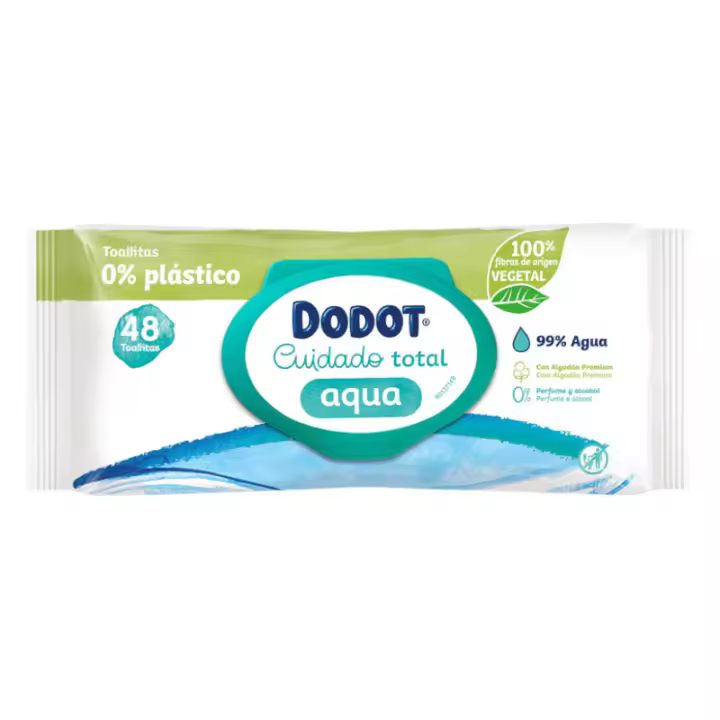 DODOT AQUA PURE PLASTIC FREE TOALLITAS 48 UNIDADES - 1