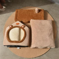 Casa De Mascotas Plegable Para Perros Y Gatos Pequeños Con Alfombra Sofá Lavable Y Desmontable Casa De Encaje Para Pequeños Y Medianos Perros Y Gatos - details 3