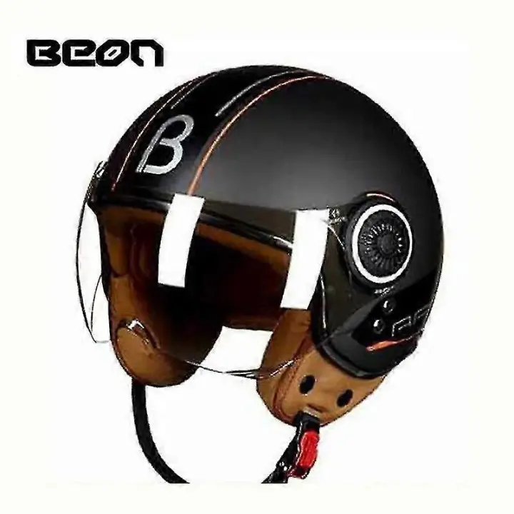 Cuatro Estaciones Eléctrica Casco de La Motocicleta Beon 3/4 Open Face e-scooter Accesorios Motocross Scooter Cascos de Bicicleta Para Las Mujeres de Los Hombres - 1