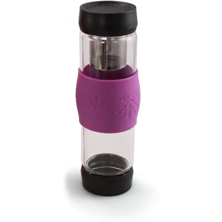 Crc Termo para Infusiones de Té con Filtro de Agua de Acero Inoxidable + 2 Vasos - Portátil y Reutilizable - 1
