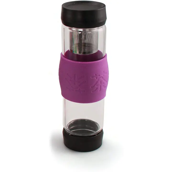 Crc Termo para Infusiones de Té con Filtro de Agua de Acero Inoxidable + 2 Vasos - Portátil y Reutilizable - 1