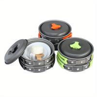 Juego de Cocina Portátil BOPORO para Acampar Ollas y Sartenes Livianas Ideal para Mochileros Compatible con Estufa Portátil Perfecto para Cocinar al Aire Libre y Viajes de Mochilero - details 0