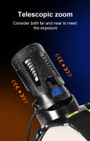 Linterna Frontal LED Recargable USB De Alta Potencia Con Sensor XHP300 Para Pesca Y Caza Luz De Mano Con Ajuste De Ángulo De 90° IPX6 Impermeable - details 8