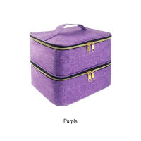 Estuche De Nailpolis De Nylon Para Fácil Almacenamiento Y Acceso Estuche Portátil Organizado Y Conveniente Para Transporte Negro - details 14