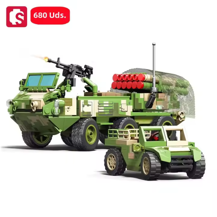SEMBO Kit De Construcción De Bloques Para Vehículos Multifuncionales Serie Militar Juguete De Construcción Para Niños Regalo De Navidad - 1