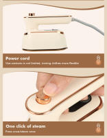 Máquina de planchado colgante de mano clásica, plancha de vapor, máquina de planchado doméstica, plancha con cepillo de vapor, plancha, vaporizador de ropa - details 14