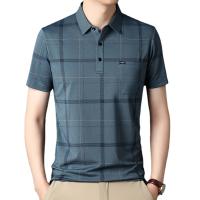 Camiseta Polo Para Hombre Con Estampado De Punto Nuevo Casual Manga Corta Ligera Transpirable Estilo Coreano Top Para Verano - details 18