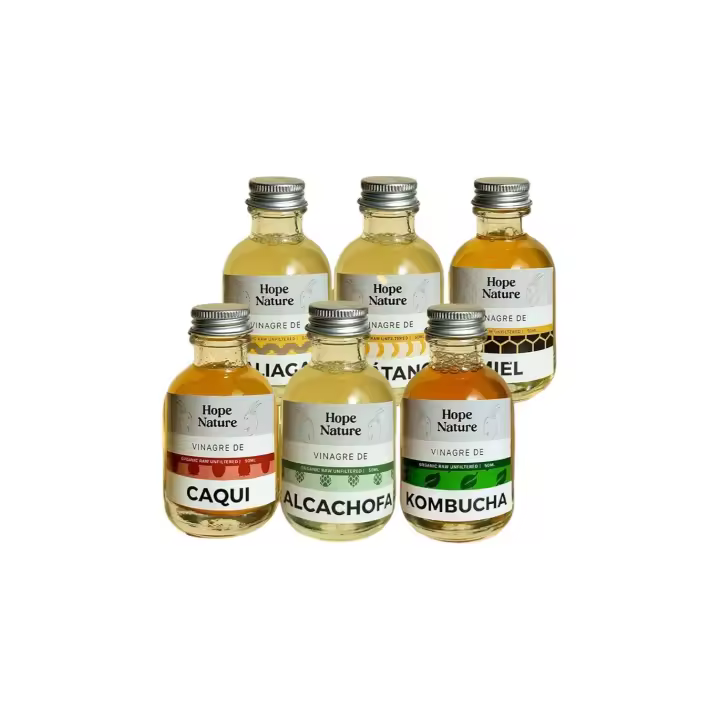 Pack 6 Vinagres de 50 ml sin filtrar y con madre de vinagre - 1