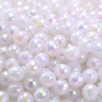 Talares Acrílicos Redondos Facetados AB Color 6mm 8mm 100/200 Piezas Para Fabricación De Joyas Pulseras Collares Hechas a Mano - details 10