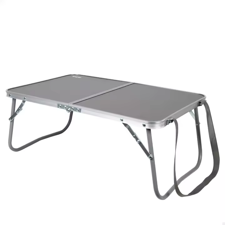 Mesa plegable y portátil Aktive, con asa para transportar y cinta transporte, Medidas 60x40x25cm, Material aluminio y madera MDF, ideal para picnic, acampada y playa - 1