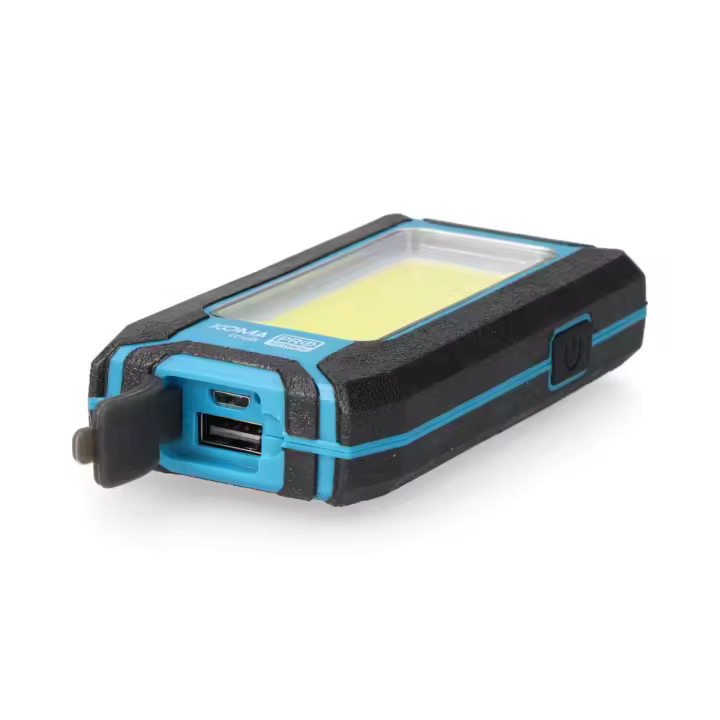 Edm Linterna LED Profesional Recargable 8W 500lm USB Gancho E Imán KOMA TOOLS - 1