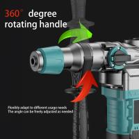 Taladro percutor eléctrico de 1200 W y 1050 RPM, 3 en 1, de alta resistencia, con embrague de seguridad y mango giratorio de 360° para hormigón, madera y metal - details 5