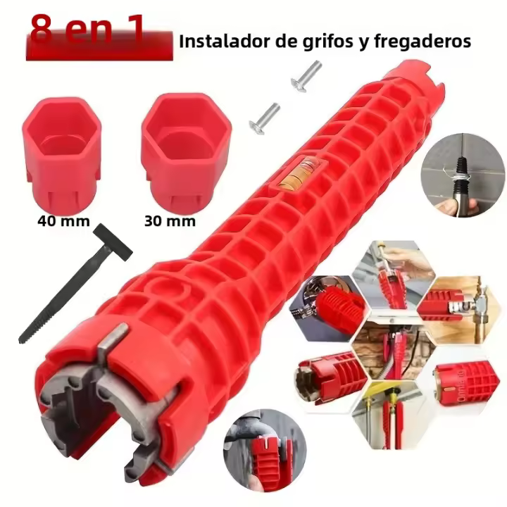 Llave De Fregadero Multifuncional Feng Witt Universal Para Instalación De Tuberías De Agua Especial Para Baño Herramientas Domésticas De Acero Crômio-vanadio - 1