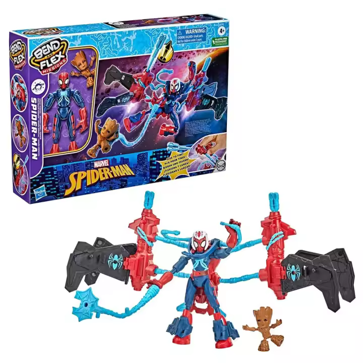 Avengers Figura Dobla Y Flexiona Espacio De Misión Spiderman - 1