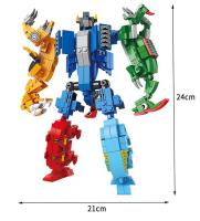 Robot Deformable De 6 En 1 Con Bloques De Construcción STEM Dinosaurio Juguete De Puzzle Para Niños Regalo Educativo Para Edad 6-12 Años - details 3