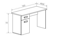 MESA ESTUDIO MODELO CHAMPION CAMBRIA-BLANCO  DST MUEBLECENTER - Envío Gratuito. - details 0