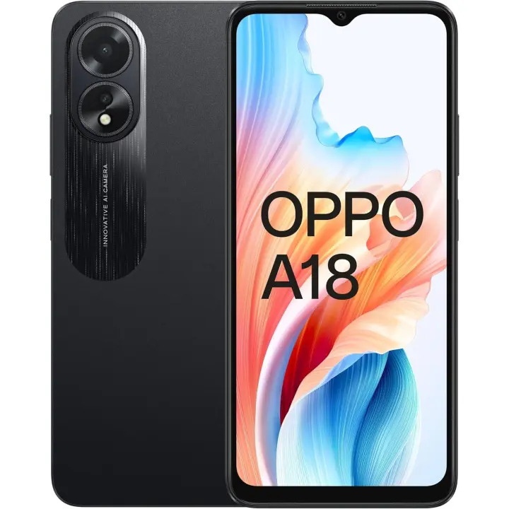 OPPO A18 - Smartphone Libre, 4GB+128GB, Pantalla HD+LCD 6.6", Cámara 8+2+5MP, Android, Batería 5000mAh - 1