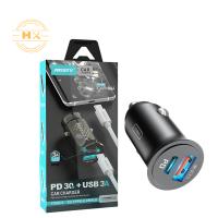 ANSTY Cargador de Coche CAR-014 con Cable Tipo C a Tipo C, 30W PD + 18W QC - Carga Rápida con Indicador LED Azul - details 0