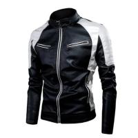 Chaqueta De Cuero PU Para Hombre Con Cierre De Cremallera Y Multiple Bolsillos Estilo Casual Motociclista Primavera 2025 - details 4