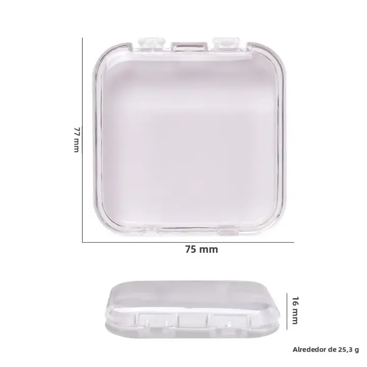Caja De Uñas Vacía De 10 Piezas En Forma Cuadrada Para Empaque De Uñas Postizas Y Tips De Uñas Pequeña Para Negocios En Línea - 1