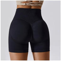 Shorts Deportivos Sin Costuras Para Mujer High Waist Push up Para Ciclismo Running Fitness Yoga Leggings De Gimnasio Ropa De Yoga - details 6